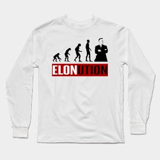 Elon Elonution - Elon is the evolution Long Sleeve T-Shirt